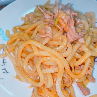 作りたくない日あるよね〜激うま！魚粉入り焼きうどん